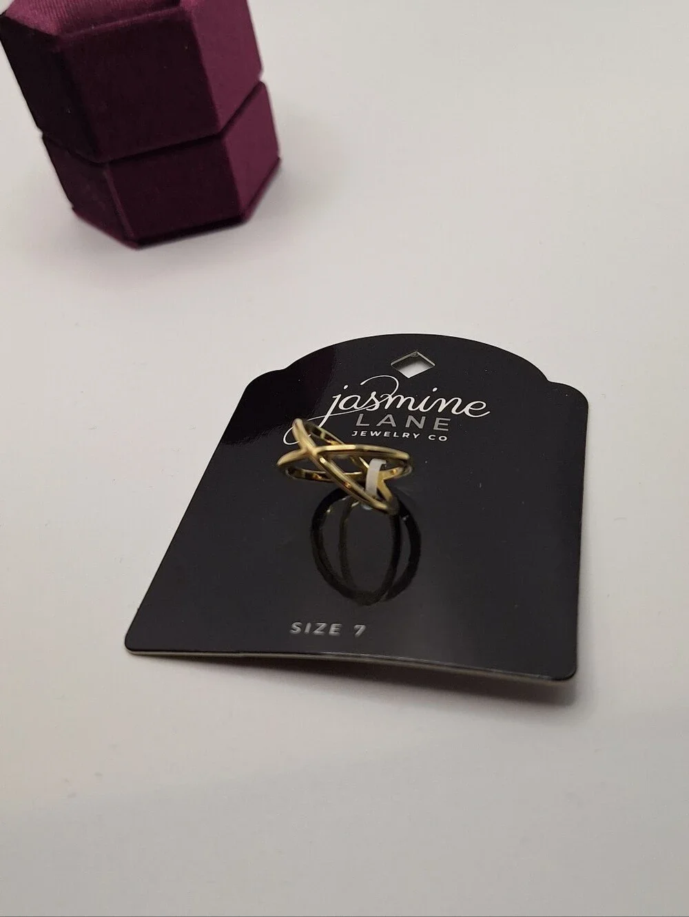 Jasmine Gold Interlocking Knot Ring - Size 7